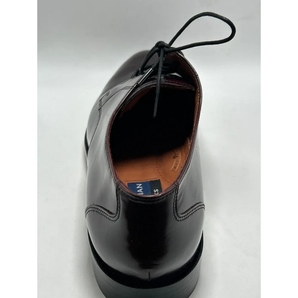 Bostonian Derby Shoes Mens 10 Burgundy Leather Plain Toe Dress Shoes
